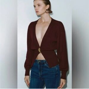 NWT Urban Revivo Brown V-neck Cardigan